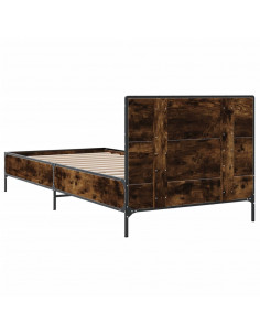 Giroletto Rovere Fumo 90x200 cm in Legno Multistrato e Metallo