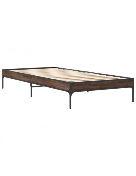 Giroletto Rovere Marrone 100x200 cm Legno Multistrato e Metallo
