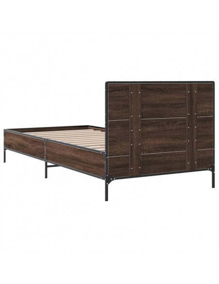 Giroletto Rovere Marrone 100x200 cm Legno Multistrato e Metallo