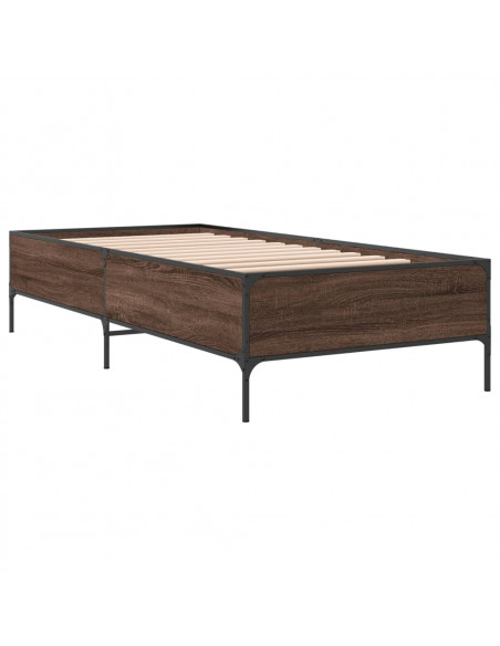 Giroletto Rovere Marrone 100x200 cm Legno Multistrato e Metallo