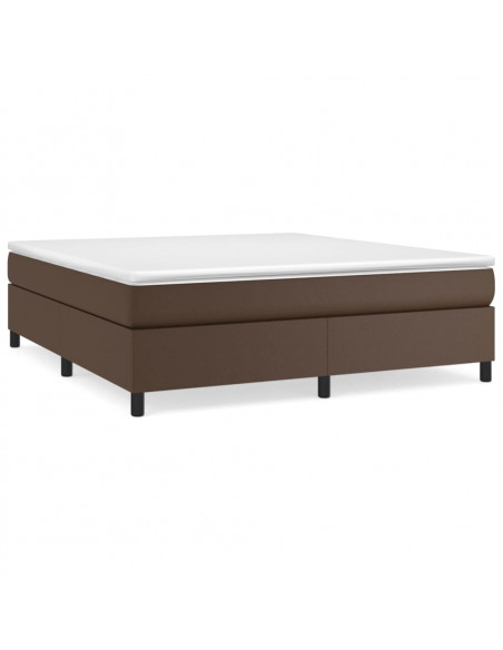 Giroletto a Molle Marrone 180x200 cm in Similpelle
