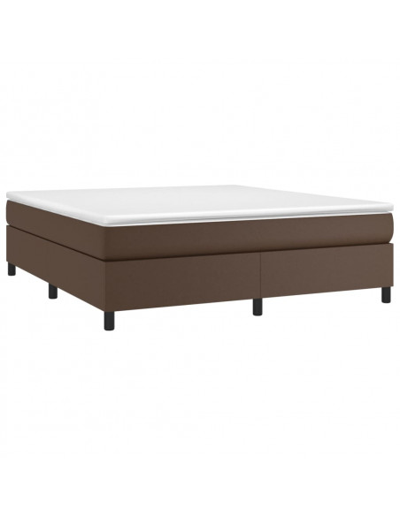 Giroletto a Molle Marrone 180x200 cm in Similpelle