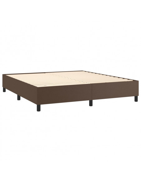 Giroletto a Molle Marrone 180x200 cm in Similpelle