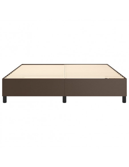 Giroletto a Molle Marrone 180x200 cm in Similpelle