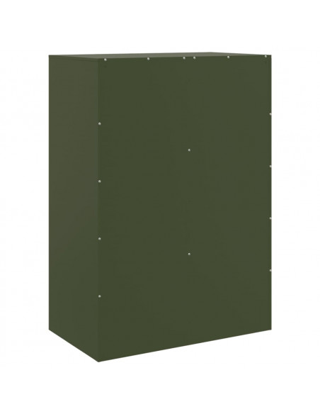 Credenza Verde Oliva 67x39x95 cm in Acciaio