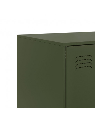 Credenza Verde Oliva 67x39x95 cm in Acciaio