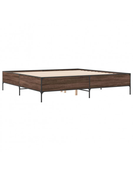 Giroletto Rovere Marrone 180x200cm in Legno Multistrato Metallo
