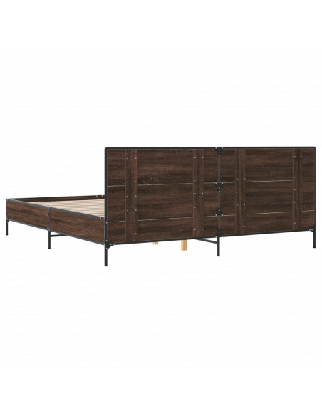 Giroletto Rovere Marrone 180x200cm in Legno Multistrato Metallo