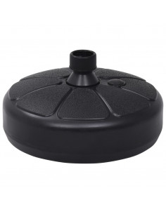 Base per Ombrellone Riempibile con Sabbia/Acqua 15L Nera 2