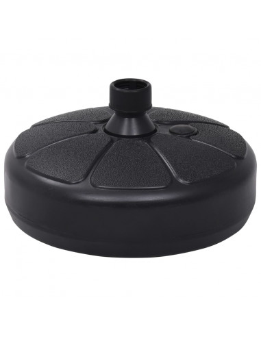 Base per Ombrellone Riempibile con Sabbia/Acqua 15L Nera