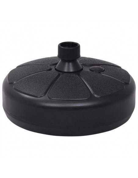 Base per Ombrellone Riempibile con Sabbia/Acqua 15L Nera