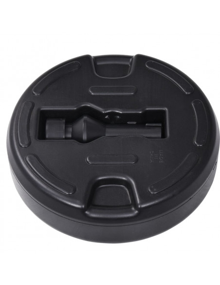 Base per Ombrellone Riempibile con Sabbia/Acqua 15L Nera