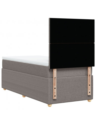 Giroletto a Molle con Materasso Tortora 100x200 cm in Tessuto