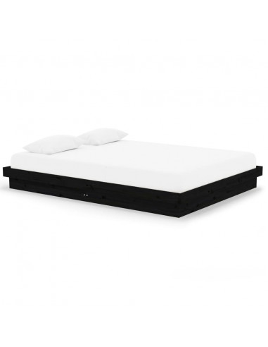 Giroletto Nero in Legno Massello 150x200 cm King Size