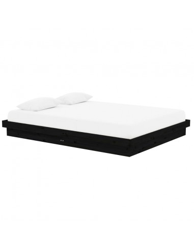 Giroletto Nero in Legno Massello 150x200 cm King Size