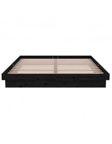 Giroletto Nero in Legno Massello 150x200 cm King Size