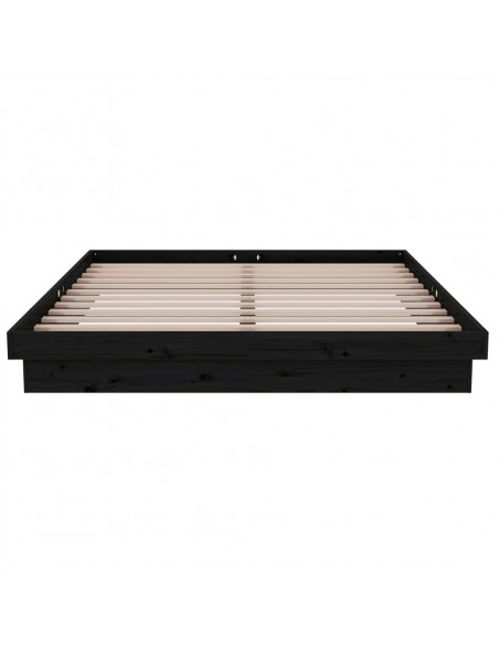 Giroletto Nero in Legno Massello 150x200 cm King Size
