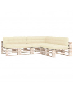 Cuscini per Divani su Pallet 7 pz Crema 2