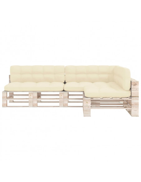 Cuscini per Divani su Pallet 7 pz Crema