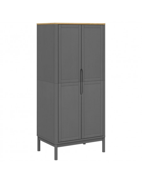 Armadio FLORO 77x53x171 cm in Legno Massello di Pino Grigio