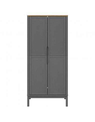 Armadio FLORO 77x53x171 cm in Legno Massello di Pino Grigio