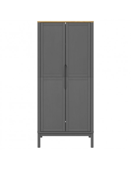 Armadio FLORO 77x53x171 cm in Legno Massello di Pino Grigio