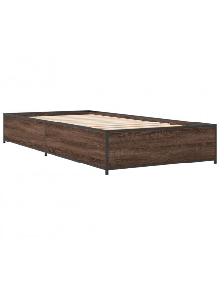 Giroletto Rovere Marrone 90x190 cm Legno Multistrato e Metallo