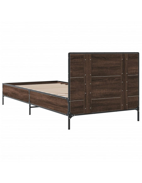 Giroletto Rovere Marrone 90x190 cm Legno Multistrato e Metallo