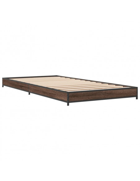 Giroletto Rovere Marrone 90x200 cm Legno Multistrato e Metallo