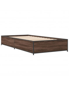 Giroletto Rovere Marrone 90x200 cm Legno Multistrato e Metallo