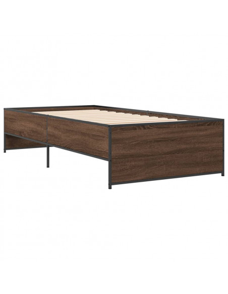 Giroletto Rovere Marrone 90x200 cm Legno Multistrato e Metallo