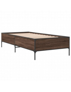 Giroletto Rovere Marrone 90x200 cm Legno Multistrato e Metallo