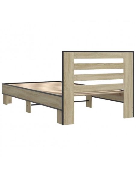 Giroletto Rovere Sonoma 100x200 cm Legno Multistrato e Metallo