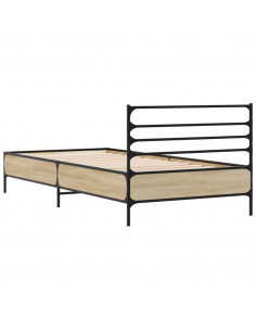 Giroletto Rovere Sonoma 100x200 cm Legno Multistrato e Metallo