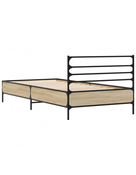 Giroletto Rovere Sonoma 100x200 cm Legno Multistrato e Metallo
