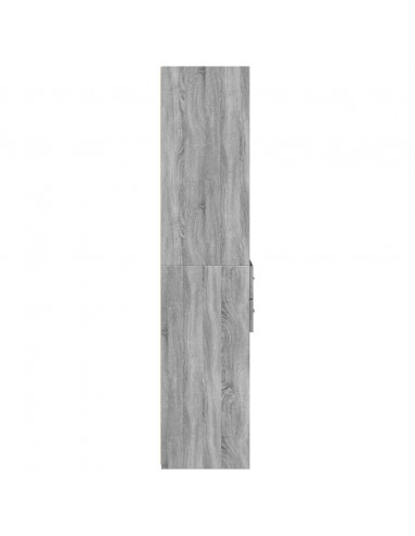 Credenza Grigio Sonoma 40x42,5x185 cm in Legno Multistrato