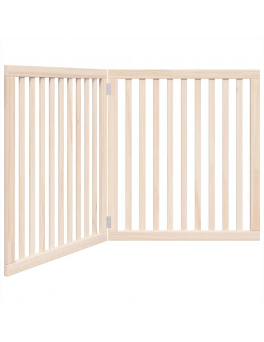 Cancello per Cani Pieghevole 2 Pannelli 160 cm Legno di Pioppo