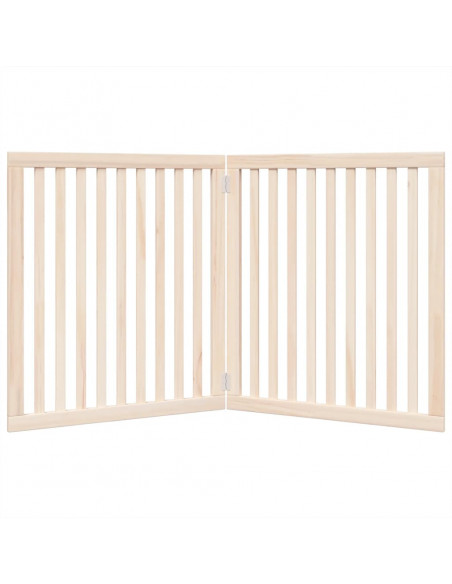 Cancello per Cani Pieghevole 2 Pannelli 160 cm Legno di Pioppo