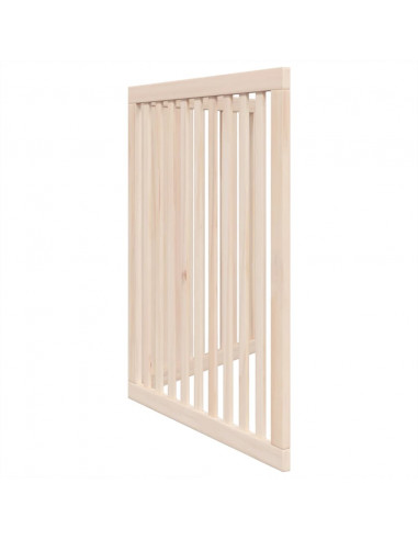 Cancello per Cani Pieghevole 2 Pannelli 160 cm Legno di Pioppo