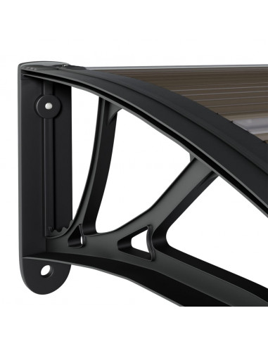 Tettoia per Porta Nera 300x75 cm Policarbonato