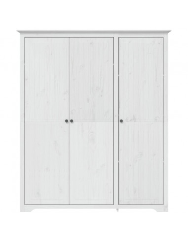 Armadio BODO 146x53,5x173 cm in Legno Massello di Pino Bianco