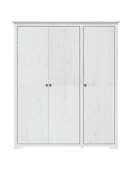 Armadio BODO 146x53,5x173 cm in Legno Massello di Pino Bianco