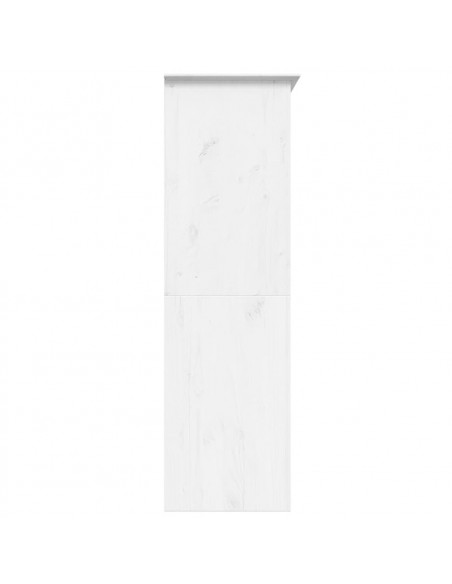 Armadio BODO 146x53,5x173 cm in Legno Massello di Pino Bianco