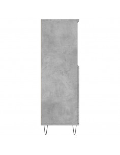 Credenza Grigio Cemento 60x36x110 cm in Legno Multistrato 2