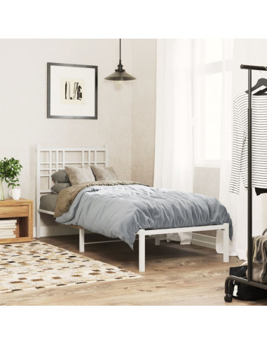 Testiera in Metallo Bianco 75 cm