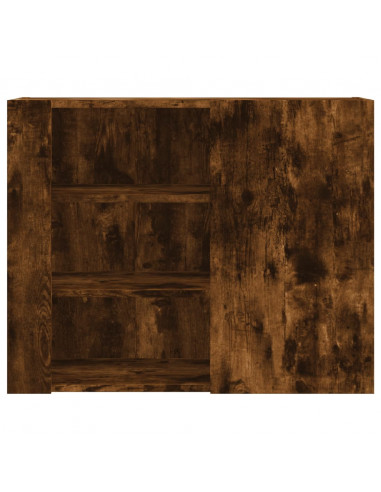 Armadietto a Muro Rovere Fumo 75x35x60 cm in Truciolato