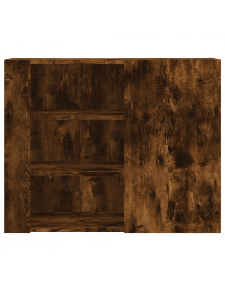 Armadietto a Muro Rovere Fumo 75x35x60 cm in Truciolato