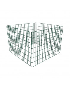Compostiera da Giardino Quadrata a Rete 100 x 100 x 70 cm 2