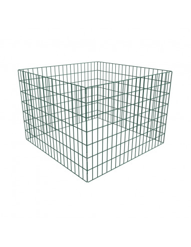 Compostiera da Giardino Quadrata a Rete 100 x 100 x 70 cm