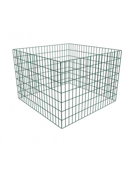 Compostiera da Giardino Quadrata a Rete 100 x 100 x 70 cm